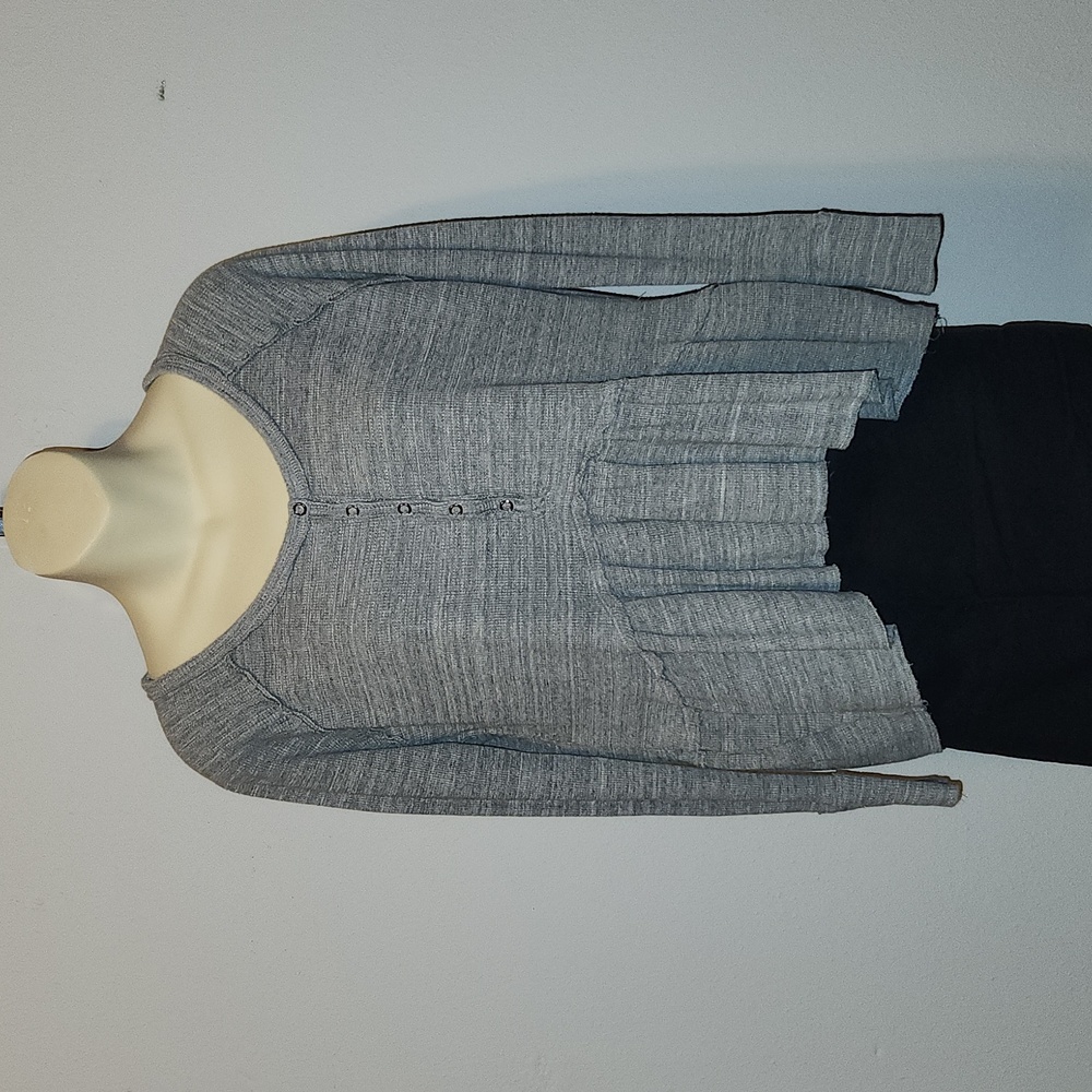 We the Free Heather Grey Blouse